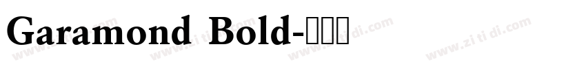 Garamond Bold字体转换